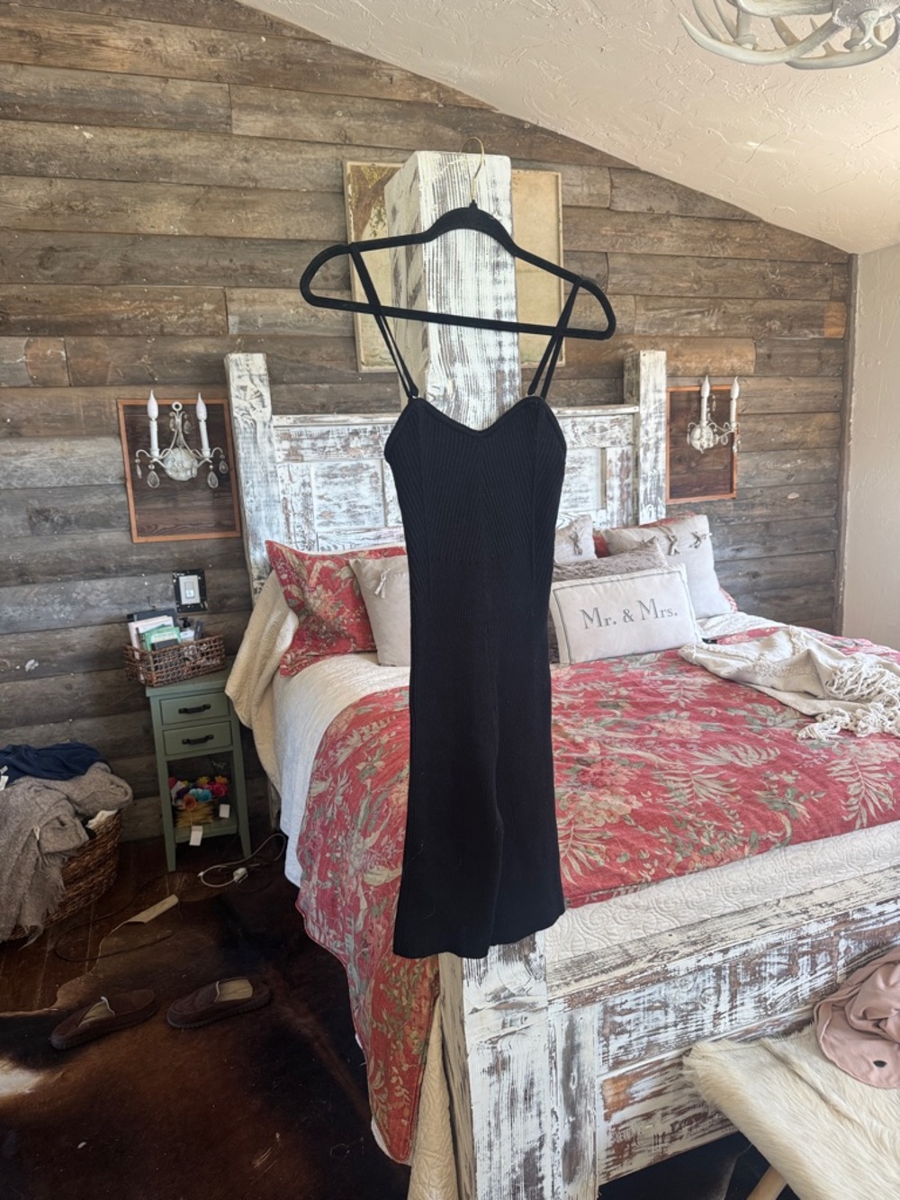Free People Black Ribbed body suit